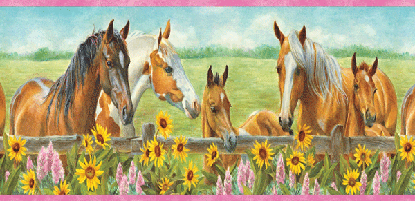 Wallpaper Border - Harmony Horses